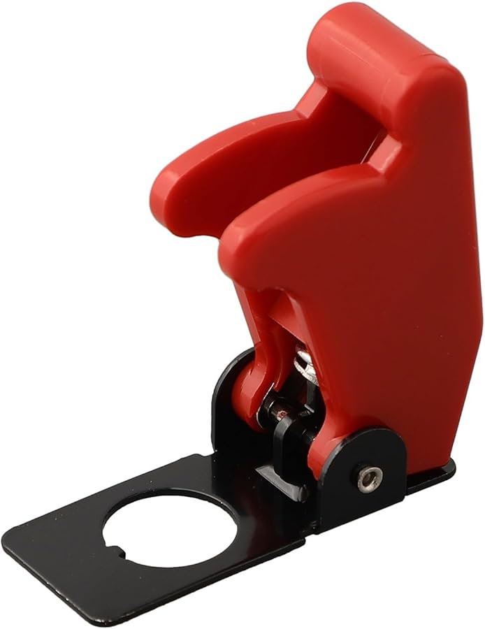 Red LED Toggle Switch with Missile Cover 12V SPST On Off for Car Dashboard Industrial Equipment - Image 2
